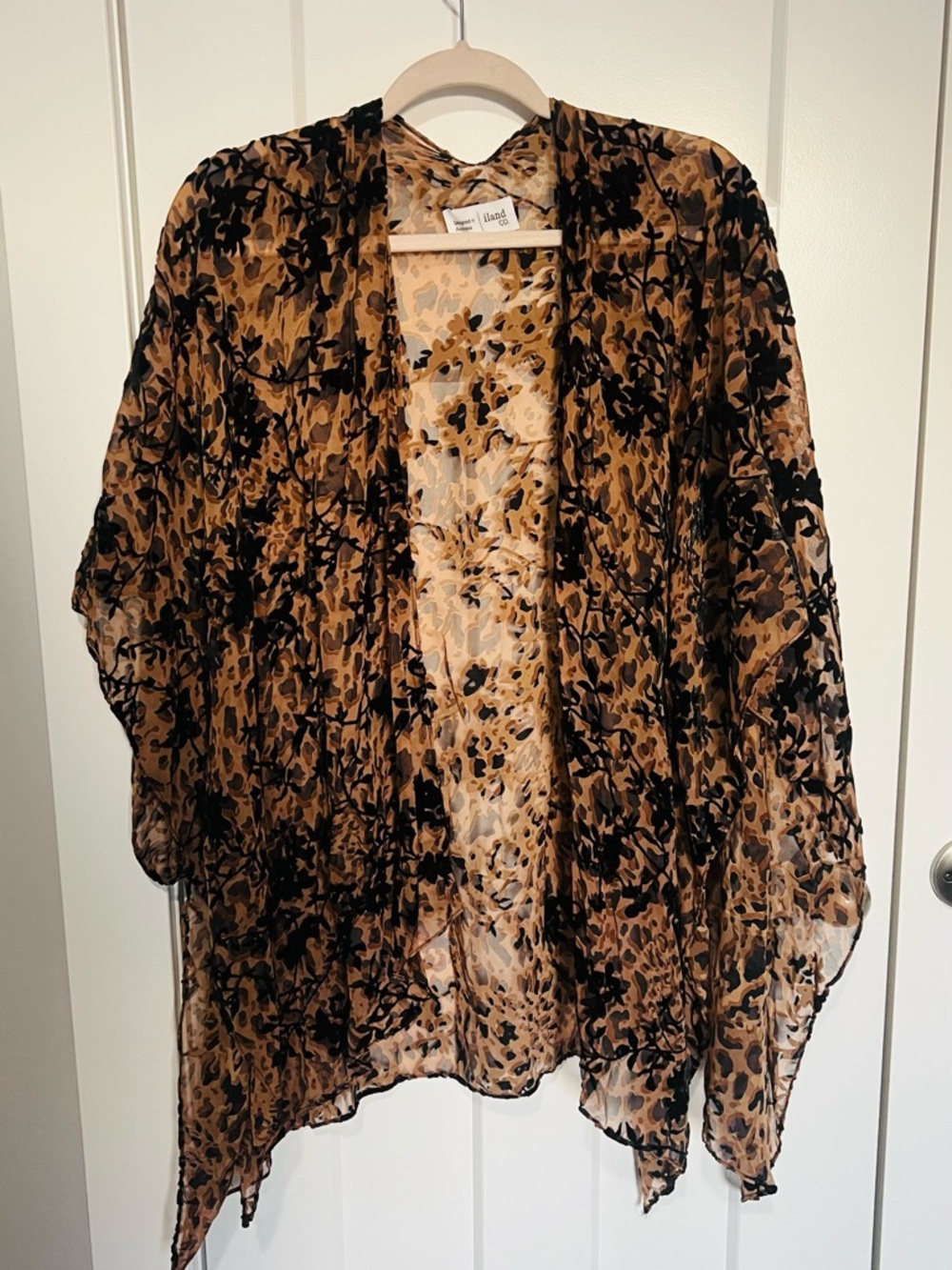 Black and Brown Sheer Animal Print tunic